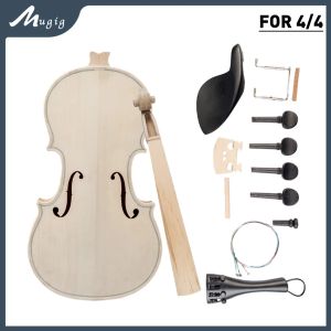 Accessoires Mugig 4/4 3/4 1/2 1/4 1/8 TIME NATUREL SOLID WOOD ACHETTIC DIY Kit de violon épicéle