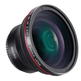 Accesorios Newer52mm 0.43x Lente de gran angular HD con lente de porción de primer plano RO Sin distorsión Digital Digital Definición para la cámara DSLR Nikon