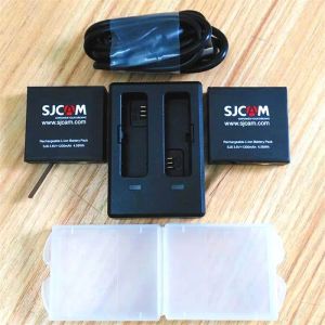 Accesorios Nuevo SJCAM SJCAM SJ8 Serie 1200mAh Batería Cargador de cargador Dual Carga de caja para accesorios de cámara SJ8 Pro/ Plus/ Air Actioin