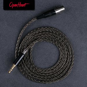 Accessoires OpenHeart 8 Core Cable Cable Câble mini xlr Femelle pour K702 K712 K721 DT1770 PRO DT1990 PRO DT177X GO 2M 3M Câble équilibré