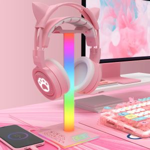 Accessoires RGB Gaming Casque Stand avec ports USB support de casque de contrôle tactile Light Desktop Gaming Headder Hangle d'oreille