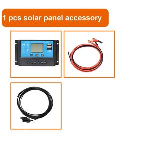 Accesorios Kit de accesorios para panel solar Controlador solar de 12 V 24 V 10 A Cable de 3 M Cable con pinza de cocodrilo Conecte baterías de litio, hierro, plomo y ácido