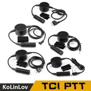 Accessoires Casitez tactique Adaptateur PTT TCI pour Kenwood ICOM Midland Motorola Plug Walkie Talkie Baofeng UV82 Radio Headphone PTT PLIG