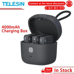 Accessoires Télesin 4000mAh Bulletin Battery Charger Build pour Rode GO GO 2 I II Micphone 18W Banque d'alimentation rapide rapide