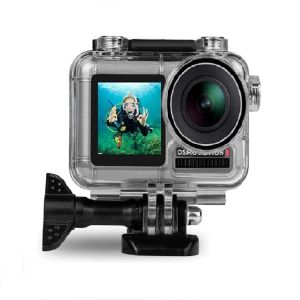 Accesorios Case impermeable submarino acrílico transparente para DJI Osmo Action 1 Cámara de buceo Cabeza de protección Caja de caparazón Accesorio deportivo