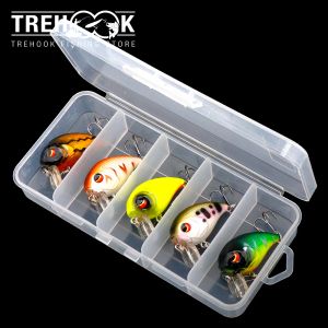 Accessoires Trehook Isca Pesca Mini Fishing Lures Kit 5pcs 45 mm 7,4g Top Water Perch Wobblers Crankbait Plastic Minnow Baits Ensemble