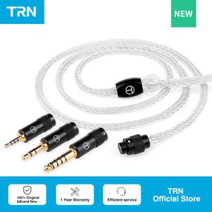 Accesorios TRN T6 PRO 16 Core Chapado en plata OCC Cobre Litz con conector de 2 pines Cable de auriculares mejorado para KZ ZSX ZAX TRN VX VX Pro