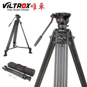 Accessoires Viltrox VX18M 1,88 M Trépied portable professionnel Trépied vidéo robuste Tête fluide en aluminium antidérapant 10 kg pour caméscope