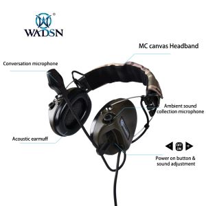 Accessoires Wadsn Tactical Headset Airsoft Military Shooting Headphones Hunting Hearing Protection Protection de l'oreille MSA SORDIN EARMUFS