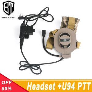 Accessoires Wadsn Tactical Outdoor Shooting Communication Headphone Bowman Elite II Headset U94 PTT pour Kenwoodbaofeng UV5R Radio Accessoire