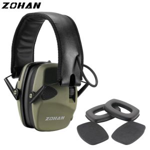 Accessoires Zohan Shooting Hearing Protection Electronic Tactical Headset Annulation Annulation des oreilles de chasse avec des coussinets d'oreille de remplacement