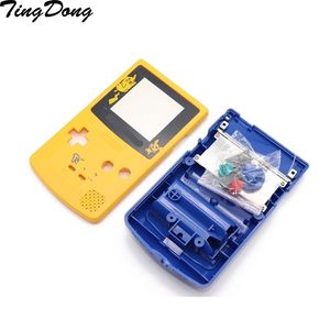 Paquetes de accesorios, funda de juego DIY para P0kem0n, edición limitada, carcasa amarilla y azul, carcasa de repuesto, Color de Gameboy para GBC 221105