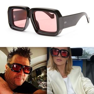 Máscara de buceo de acetato paula ibiza diseñador de buceo damas hombres cuadrados gafas de sol de moda lw40064 40064 1zic