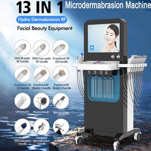 Machine d'élimination de l'acné Diamant Dermabrasion LED Photon Resurfaçage de la peau Hydra Eau Oxygène Jet Peeling Hydrodermabrasion Machine Thérapie par ultrasons