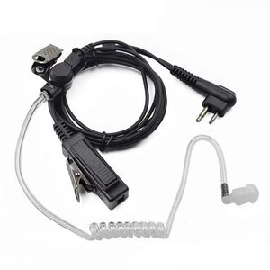 Casque d'écoute à tube d'air acoustique pour talkie-walkie M K Head Earphones Universal Air Duct Transparent Thick Wire Headset Earplug for Intercom IC-V8 F3 V80 82 85 A4