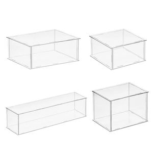 Vitrine acrylique pour figurines de collection jouets boîte en plastique transparent stockage de cubes assembler vitrine de Protection anti-poussière 240131