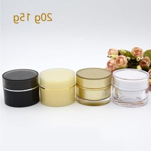 acrílico cosmético vacío 5G 15G 20G Pot crema de crema PODENTE Jar de contenedor 30G 50g Cuerpo acrílico Furraje de envasado Jaros para el cuidado de la piel con Liner CGJUB