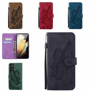 Estuches de billetera de cuero con mariposa 3D para Samsung A24 4G A34 Redmi Note 12 4G Xiaomi POCO X5 Pro Google Pixel 8 Pro Estampado retro Moda Animal Titular de la tarjeta Funda con tapa