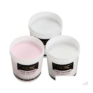 Polvos acrílicos Líquidos 1Pc 120G Pro Super Big Size Nail Art Builder Herramientas Consejos Clear White Pink Manicure Beauty Kit Drop Delivery Dhnu4