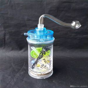 Bouteille d'eau d'impression acrylique Narguilé en verre en gros, raccords de conduite d'eau en verre,
