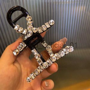 Pinza para el pelo con diamantes de imitación acrílicos para Mujer y niña, accesorios para la cabeza hechos a mano coreanos, venta al por mayor x0817