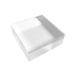 Bloc d'affichage carré acrylique Cube Polied Cube en acrylique bijoux étouffage d'affichage Bague de présentation du support de présentation