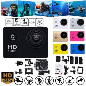 Cámara de acción 12MP HD 1080P 32 GB de 1,5 pulgadas 140D bajo el agua impermeable Mini DV Casco de video Cámaras de grabación de videocámara deportiva