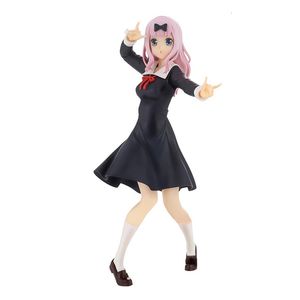 Figurines d'action pré-vente véritable figurine d'anime 18CM Kaguya-sama Love is War Fujiwara Chika lapin modèle poupées jouet cadeau collectionner des ornements en boîte 240308