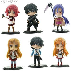 Figuras de juguete de acción 1 pieza Anime Sword Art Onlin figuras de acción Kirito Yuuki Asuna espadachines orden de caballeros PVC modelo colección niño regalo juguete