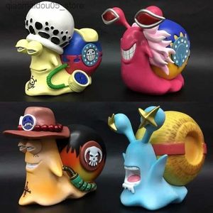 Action Toy Figures 11-12cm Nouvelle animation One Piece Den Mushi Ace Law Doflamingo Picture Mobile Snail Worm PVC Collection Boy