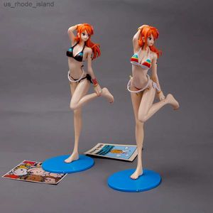 Figuras de juguete de acción 24 CM Japón Anime Figura One Piece Juego Estatua Nami Traje de baño Chica sexy PVC Figura de acción Modelo Juguete Adulto Muñecas coleccionables Regalos