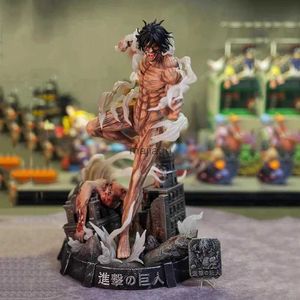 Figurines d'action Anime attaque sur Titan Figure Shingeki No Kyojin Figurine Eren Jaeger figurines d'action modèle géant PVC Statue Collection jouet cadeaux