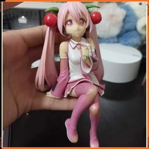 Action Figures de jouets anime furyu nouilles stopper vocaloïde nouilles nouilles d'action sakura miku sourire ver modèle collectable cadeau pvc t240506