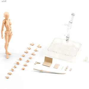 Figuras de juguete de acción Conjunto Body Kun DX Conjunto Body Kun y Body Chan Diagrama de acción de PVC como modelo de artista Modelo de conducción del cuerpo humano como diagrama SHF S H C24325
