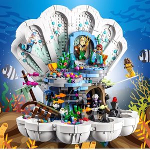 Action Toy Figures Creative Fairy Tale Sirène Shell Building Blocks MOC 43225 Sous La Mer Princesse Briques Assemblés Jouets Enfants Cadeau 230724