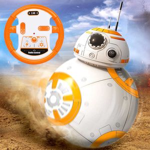 Action Toy Figures Expédition rapide BB-8 Ball RC Robot BB8 Action Figure BB 8 Droid Robot 2.4G Télécommande Intelligent Robot BB8 Modèle Kid Toy Gift T230105