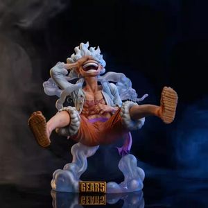 Figuras de juguete de acción Luffy Gear 5 Figura de anime Dios del sol Nika 17 cm Estatuilla de PVC Estatua Muñeca de colección en miniatura Juguetes para niños Regalo 230202