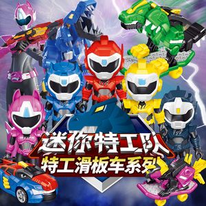 Action Toy Figures Mini Force Agent Scooter Transformation Super Dinosaur Power Toys MiniForce X Déformation Mecha Robot Enfants Cadeaux 230707