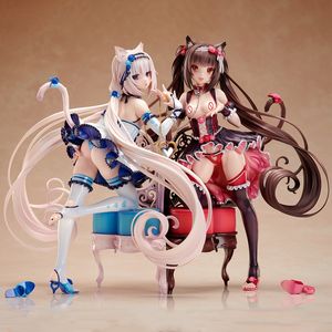 Figuras de juguete de acción Native Nekopara Chocola Vanilla Azuki Coconut PVC Figura de acción Japanese Alphamax Anime Figure China Dress Edition Model Toys 230616