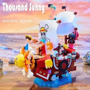 Figurines d'action, bateau mille blocs ensoleillés, briques bateau Pirate, blocs de construction joyeux, modèle de bateau solaire, ornements, jouets pour enfants