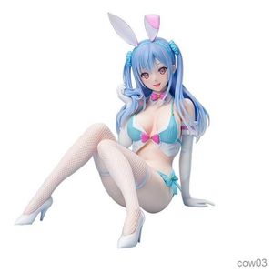 Figurines de jouets d'action Figure d'anime bidimensionnelle Kozuki Ai Lina 23CM Sexy Bikini Blanc Chaussettes Résille Bunny Girl Assis Posture Modèle Jouet Cadeau R230710