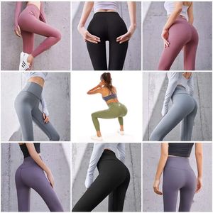 Pantalones Lulu activos primavera Mujer limones Alinear Leggings para mujer Pantalones cortos Tanque Biker Bra Top lu lulemen Traje de yoga Longitud de la rodilla Alta calidad al por mayor