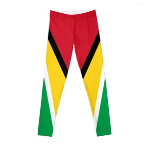 Pantalones activos Polainas de la bandera nacional de Guyana para niñas Deporte Fitness Mujer Mujer