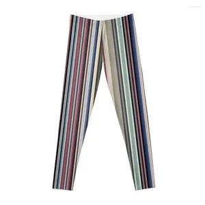 Pantalon actif contemporain contemporain scandinave Tripes verticales motif de ligne Leggings vêtements de sport vêtements de sport pour femmes