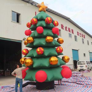 Activités 4m / 8m Activités arbre de Noël gonflable géant avec ornements pour la maison / décoration du centre commercial
