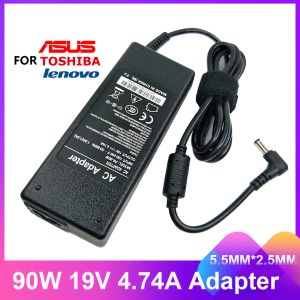 Adaptateur 19v 4.74a 90W 5.5 * 2,5 mm Power Charger pour le chargeur pour ASUS Toshiba / Lenovo A46C X43B A8J K52 U1 U3 S5 W3 W7 Z3 Notebook