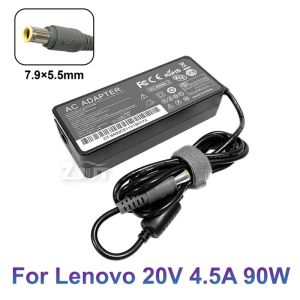 Adaptateur 20V 4.5A 90W 7.9 * 5,5 mm CHARGE ADAPTER POWER ALPORTOP AC pour Lenovo Thinkpad T400 T410 T420S T500 T510 E40 E420 E430C Edge11 13 14