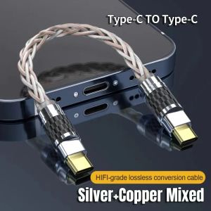 Adaptateur HIFI OTG Converter Type C Micro USB Casque Adaptateur 4n Pure Silver Audio Amplificateur Sound Carte USB C Data Cable Earphone Typec