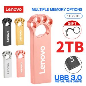 Adaptateur Lenovo 2tb Pen Drive USB3.0 USB Drive Flash 1TB Pendrive Disk Mini Key Cle Cle Memory Stick pour Android Micro / PC Business Gift