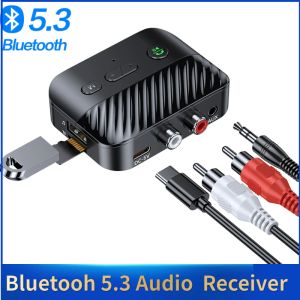 Adaptateur New Bluetooth 5.3 Support du récepteur audio TF UDisk Music Play Adaptateur audio sans fil AUX RCA pour la voiture TV PC